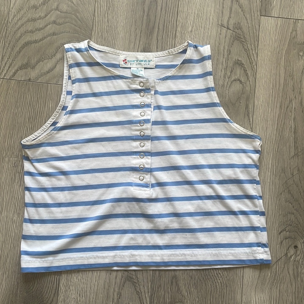 Currents By Jeri-Jo Vintage striped crop top Women’s Medium M
